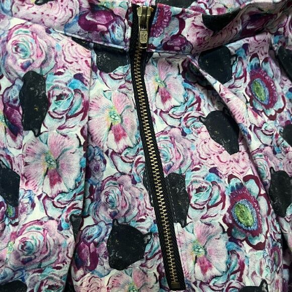 TOPSHOP PANTHER FLORAL PRINT SKATER SKIRT SIZE 4 Pretty Little Liars - Picture 4 of 4